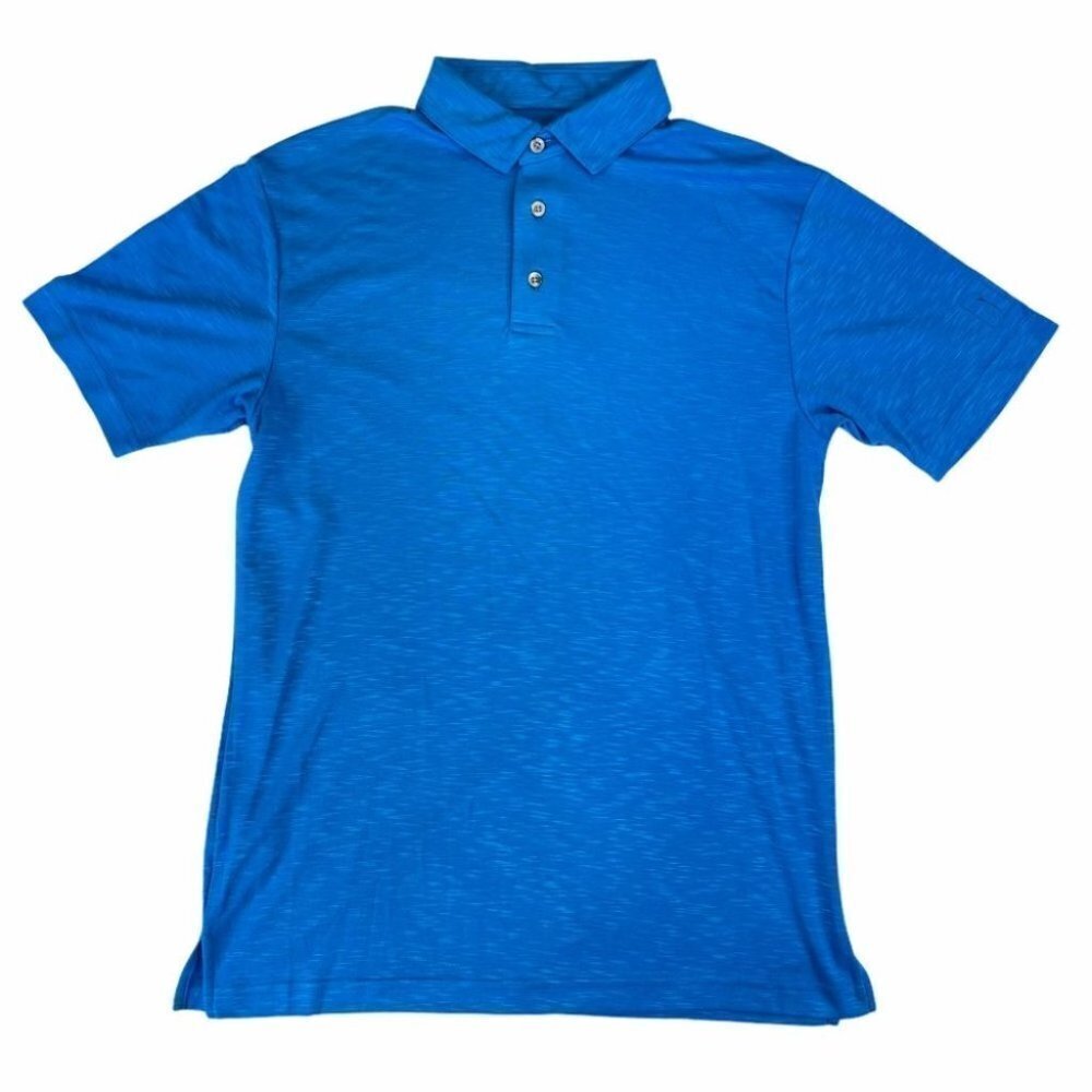 PGA Tour Stretch Blue Sea Star Men’s Golf Polo